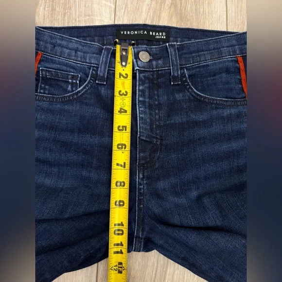 Veronica Beard Carolyn Baby Boot High Rise Jeans Stripe Size 27 - Picture 7 of 8